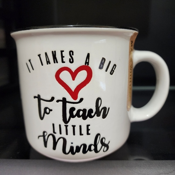 Other - White and black Teacher coffee cup NWT